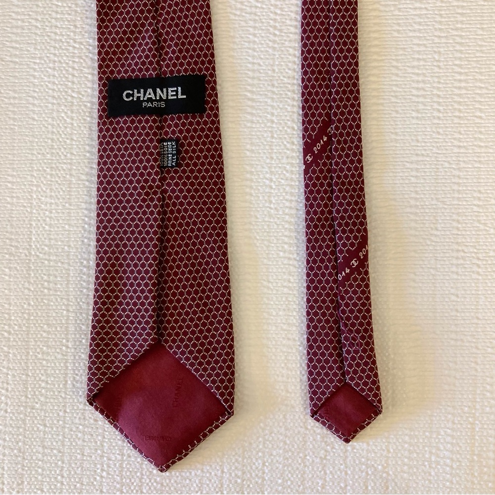 Chanel Paris Men’s Tie. Monogrammed Luxury 100% Silk. Made In Italy. Designer - Picture 6 of 8